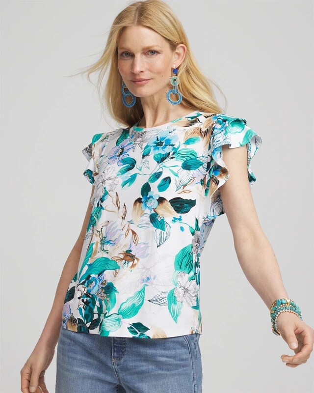 Touch of Cool Flutter Sleeve Tee